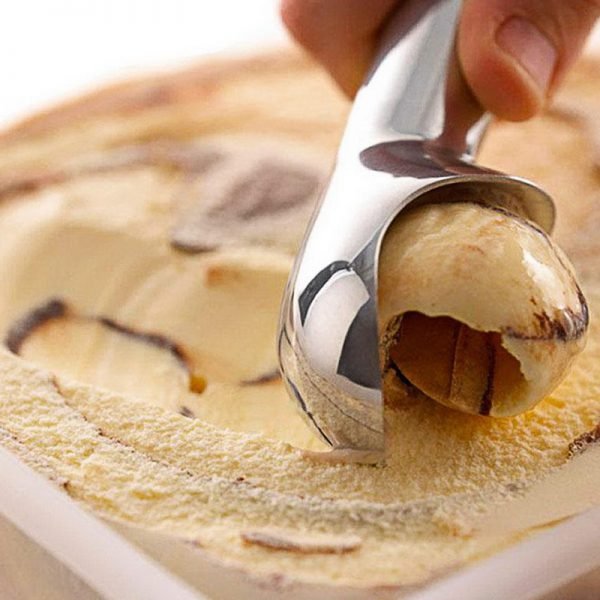 Hoomall Stainless Steel Ice Cream Spoon Portable Aluminum Alloy Non-stick Anti-feeze Ice Cream Baller Scoop Home Kitchen Tools - Image 2