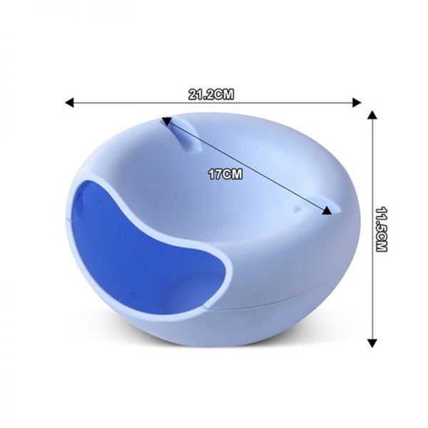 Hot New Arrival Useful Double Layers Snacks Fruit Plate Bowl Dish Phone Holder For TV Lazy Home Kitchen Container Accessories - Image 2