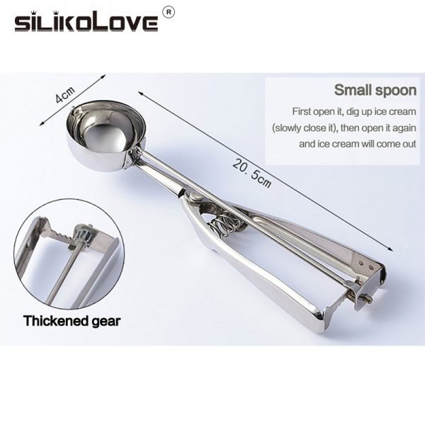 Ice Cream Scoop Stainless Steel Cookie Dough Scooper For Fruit Melon Baller Digging Ball Kitchen Confectionery Tool Accessories - Image 4