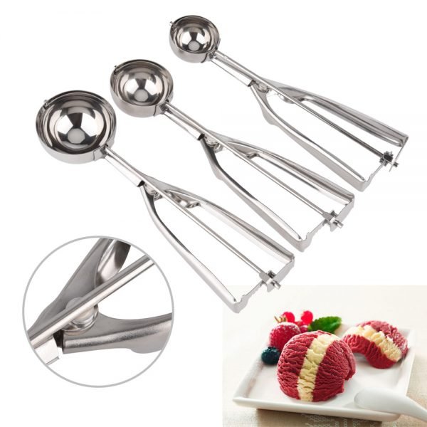 IceCream Scoop Stainless Steel Icecream Mold Ice Creme Scoop Round Fruit Baller Icecrem Spoon DIY Cooking Tool Kitchen Accessory - Image 2