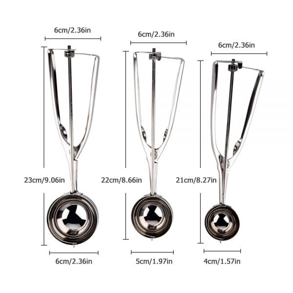 IceCream Scoop Stainless Steel Icecream Mold Ice Creme Scoop Round Fruit Baller Icecrem Spoon DIY Cooking Tool Kitchen Accessory - Image 4