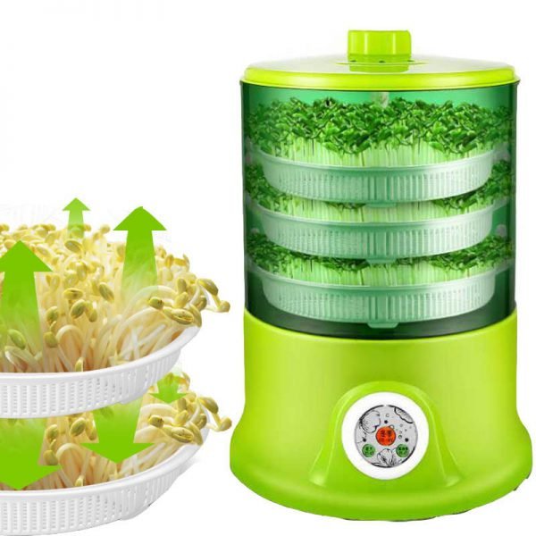 Intelligent Bean Sprouts Machine Grow Automatic Large Capacity Thermostat Green Seeds Growing Automatic Bean Sprout Machine 220V
