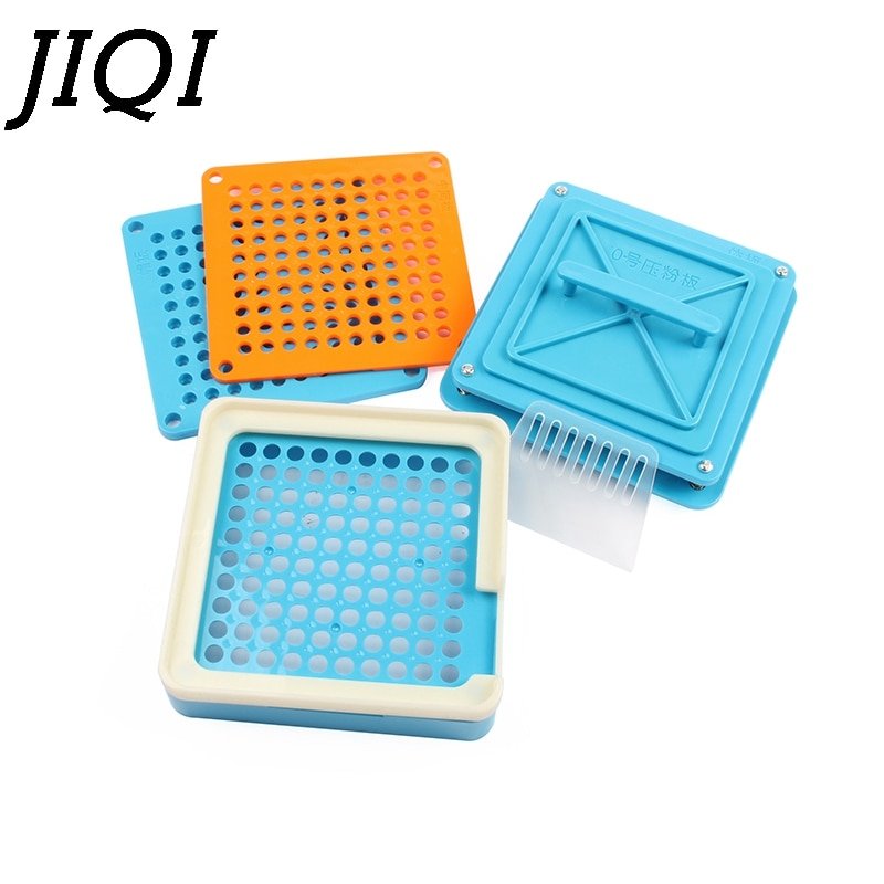 JIQI 100 Holes Manual Capsule Filling Machine #0 Pharmaceutical Capsules Maker DIY Medicine Herbal Pill Powder Filler Size 0