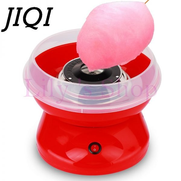 JIQI 110V 220V DIY Electric Sweet Cotton Candy Maker Mini Portable Sugar Fairy Floss Marshmallow Machine Party Gifts EU US Plug