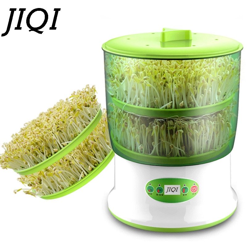 JIQI Home Use Intelligence Bean Sprouts Machine Large Capacity Thermostat Green Seeds Growing Automatic Bean Sprout Machine EU