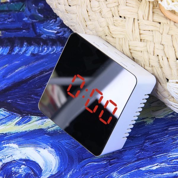 JULY'S SONG Digital Alarm Clock Mirror Digital Clock LED Snooze Night Lights Temperature Table Clocks USB Despertador Home Decor - Image 2