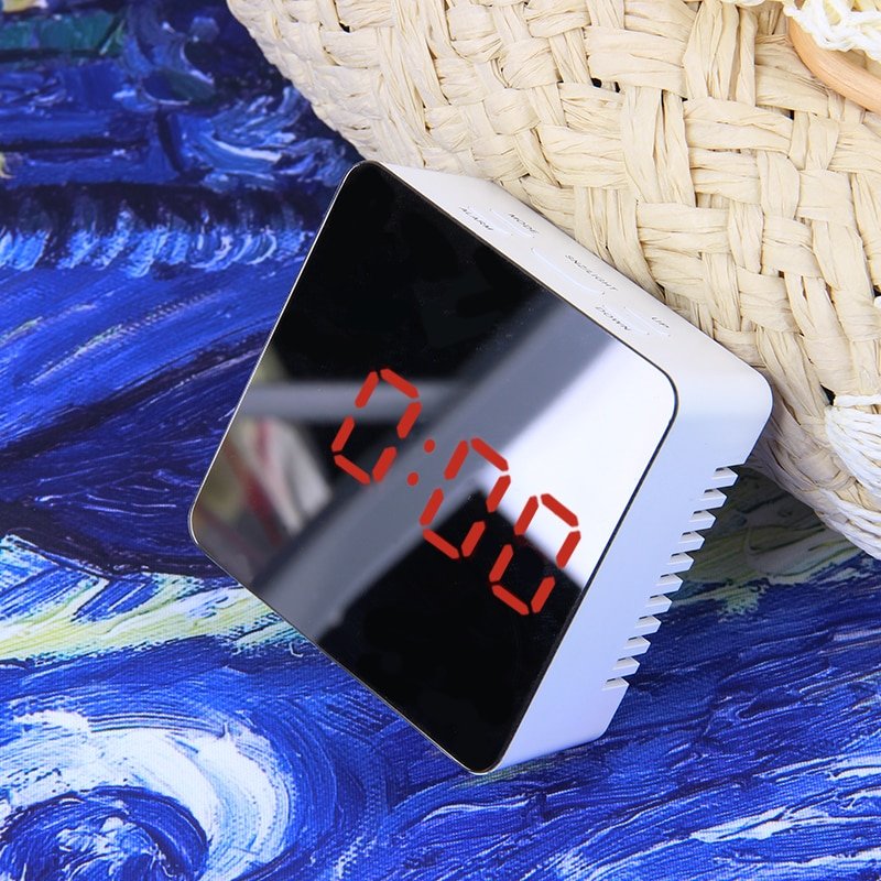 JULY'S SONG Digital Alarm Clock Mirror Digital Clock LED Snooze Night Lights Temperature Table Clocks USB Despertador Home Decor - Image 2