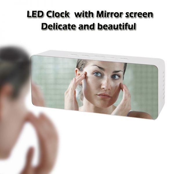 JULY'S SONG Digital Mirror LED Alarm Clock Night Lights Thermometer Wall Clock Lamp Square Rectangle Multi-function Desk Clocks - Image 3