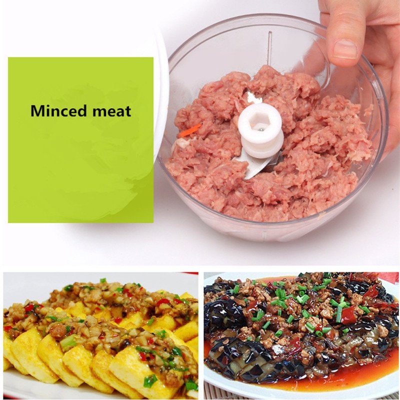 Kitchen Hand Chopper Manual Rope Food Processor Silcer Shredder Salad Maker Box style Garlic Onion Slicer Cutter - Image 6