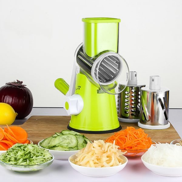 Manual Vegetable Cutter Slicer Kitchen Accessories Multifunctional Round Mandoline Slicer Potato Cheese Kitchen Tool - Image 2