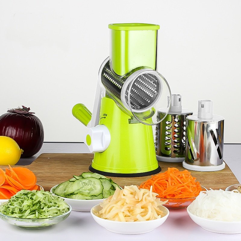 Manual Vegetable Cutter Slicer Kitchen Accessories Multifunctional Round Mandoline Slicer Potato Cheese Kitchen Tool - Image 6
