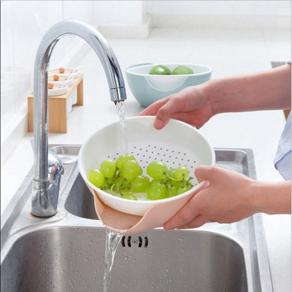 Minch Snack Plate Fruit Drain Plates Colander Double Layer Snacks Holder Multifunctional Plastic Nuts Bowl Food Storage Tray - Image 6