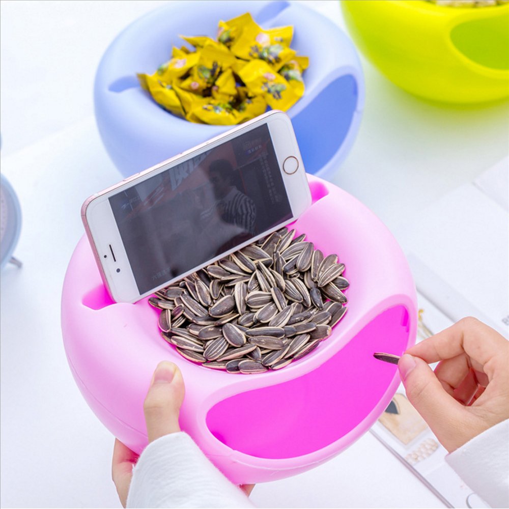 Multifunctional Basket Snacks Nut Melon Seeds Bowl Plastic Fruit Dish Double Layer Candy Plate Peels Shells Fruit Skin Box - Image 2
