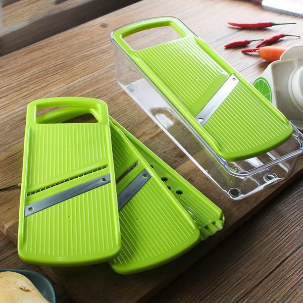 Multifunctional Vegetable Slicer Mandoline Spiralizer Peeler Cheese Grater with Food Pusher Protector Professional Kitchen Tools - Image 2