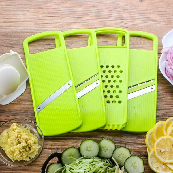 Multifunctional Vegetable Slicer Mandoline Spiralizer Peeler Cheese Grater with Food Pusher Protector Professional Kitchen Tools - Image 3