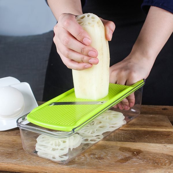 Multifunctional Vegetable Slicer Mandoline Spiralizer Peeler Cheese Grater with Food Pusher Protector Professional Kitchen Tools - Image 5