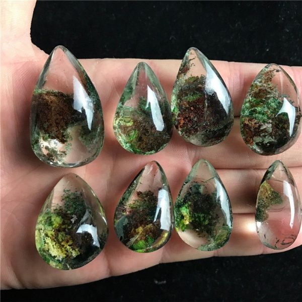 Natural Stone Ghost Phantom Quartz Crystal Gem Specimen Healing Stone Pendant Nice Gift For Stone Collection Length 1.5-2cm - Image 2