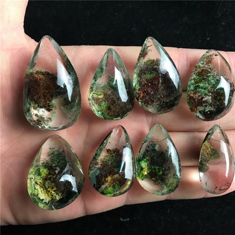 Natural Stone Ghost Phantom Quartz Crystal Gem Specimen Healing Stone Pendant Nice Gift For Stone Collection Length 1.5-2cm - Image 2
