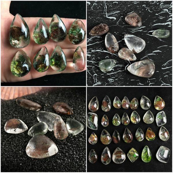 Natural Stone Ghost Phantom Quartz Crystal Gem Specimen Healing Stone Pendant Nice Gift For Stone Collection Length 1.5-2cm - Image 4