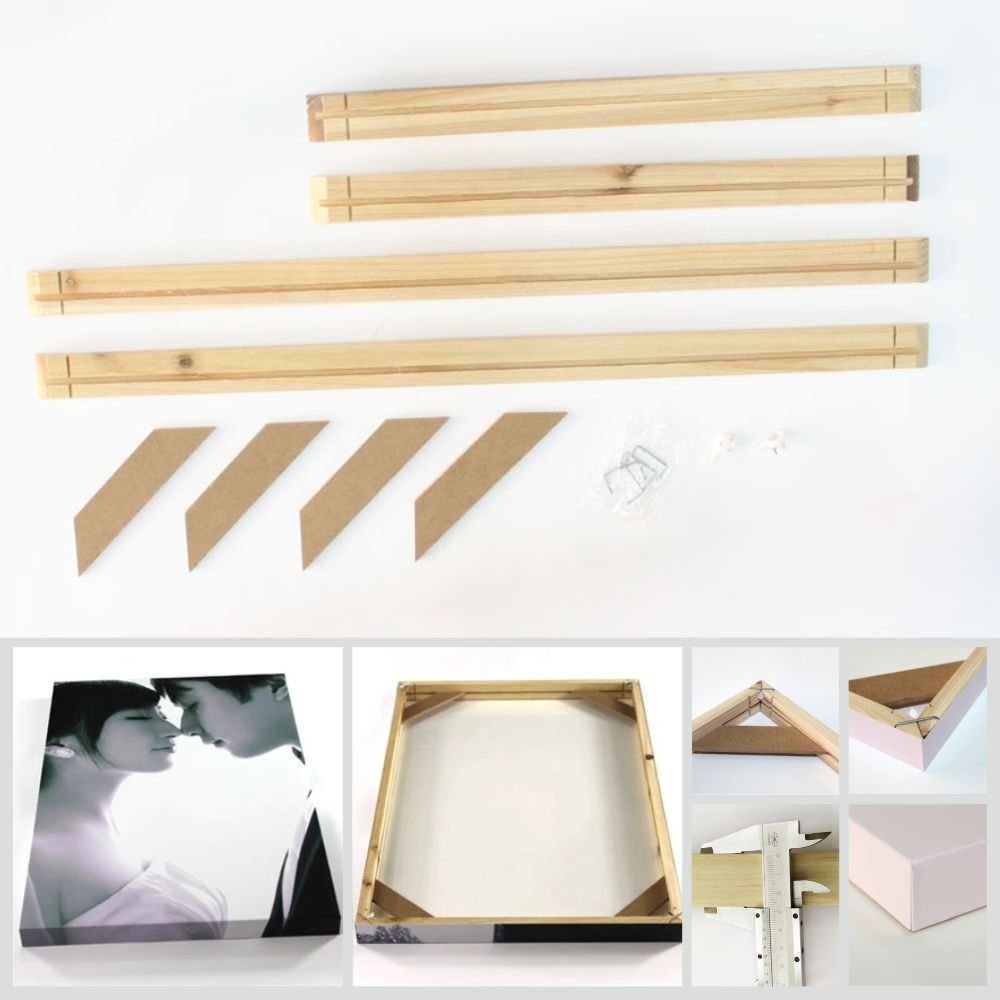 Natural Wood Frame For Wall Canvas Oil Painting Large Size DIY Picture Wall Frame Poster Frame Photo Fame cadre photo murale - Image 6