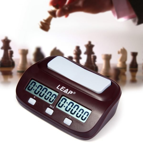 New Arrival LEAP Digital Chess Clock Count Up Down Timer Electronic Board Game Player Set Portable Handheld Man Piece Master