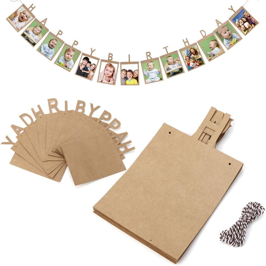New Frame Kids Birthday Gift Decorations 1-12 Month baby Photo holder Photo Banner Monthly Photo Frame Wall baby Photo folder - Image 2