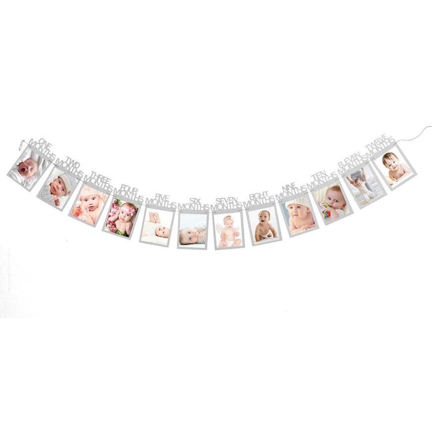 New Frame Kids Birthday Gift Decorations 1-12 Month baby Photo holder Photo Banner Monthly Photo Frame Wall baby Photo folder - Image 5