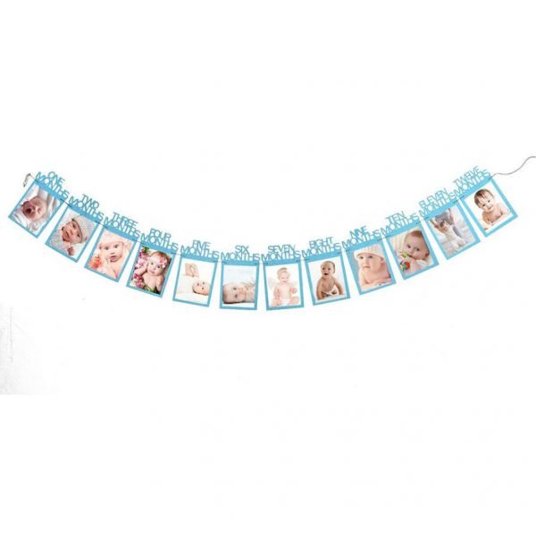 New Frame Kids Birthday Gift Decorations 1-12 Month baby Photo holder Photo Banner Monthly Photo Frame Wall baby Photo folder - Image 6