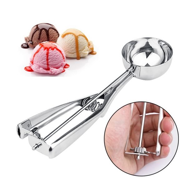 New Kitchen Cooking Stainless Steel Ice Cream Mashed Potato Fruit Spoon Scoop Ladle Food Baller Craft Accessories Practical - Image 2