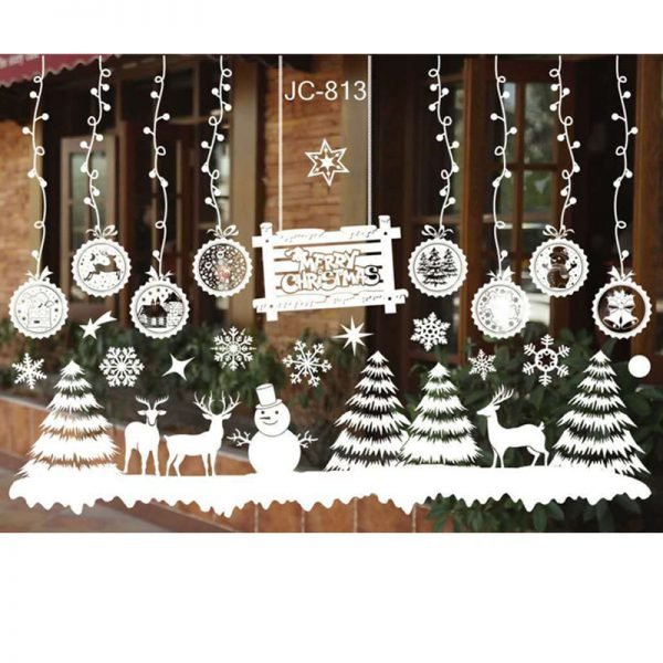 New Year Window Glass PVC Wall Sticker  Christmas DIY Snow Town Wall Stickers Home Decal Christmas Decoration for Home Supplies - Image 2