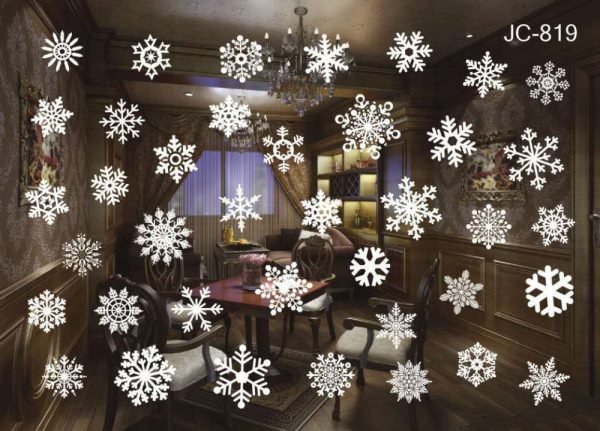 New Year Window Glass PVC Wall Sticker  Christmas DIY Snow Town Wall Stickers Home Decal Christmas Decoration for Home Supplies - Image 3