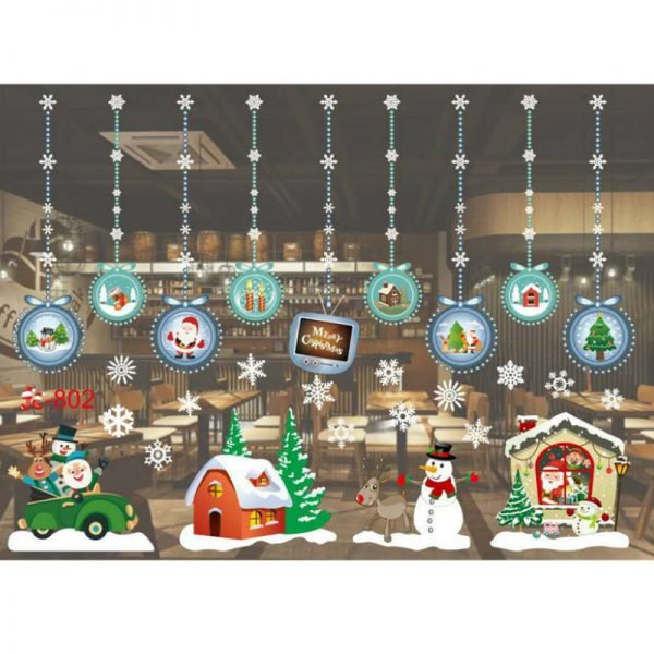 New Year Window Glass PVC Wall Sticker  Christmas DIY Snow Town Wall Stickers Home Decal Christmas Decoration for Home Supplies - Image 4