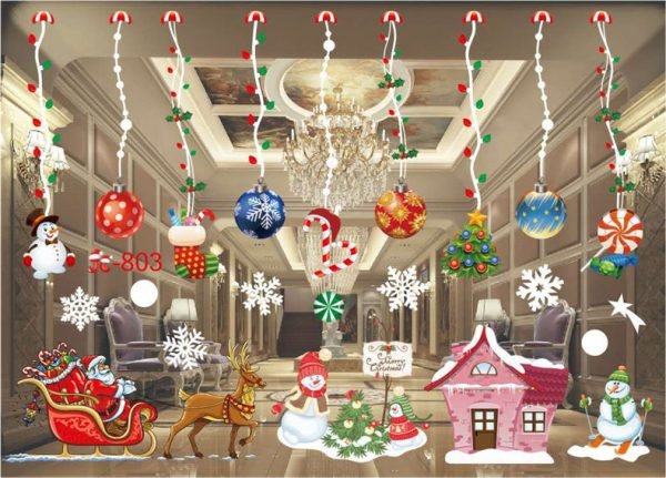 New Year Window Glass PVC Wall Sticker  Christmas DIY Snow Town Wall Stickers Home Decal Christmas Decoration for Home Supplies - Image 5
