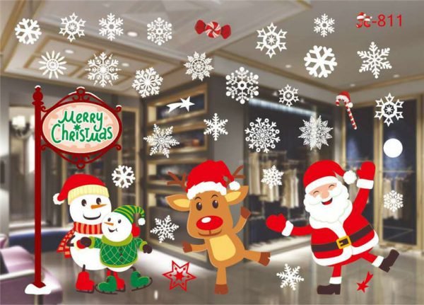 New Year Window Glass PVC Wall Sticker  Christmas DIY Snow Town Wall Stickers Home Decal Christmas Decoration for Home Supplies - Image 6