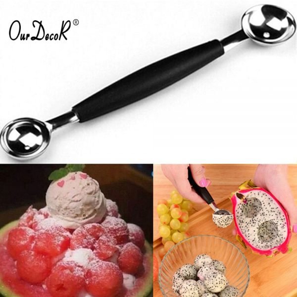 OurDecor Double Ended Headed Fruit Icecream Ball Spoon Melon Baller length 18cm Party Supply - Image 5