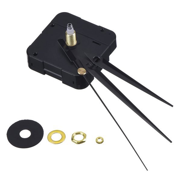 Practical DIY High Torque Clock Mechanism, 3/ 10 Inch Maximum Dial Thickness, 4/ 5 Inch Total Shaft Length (Black)
