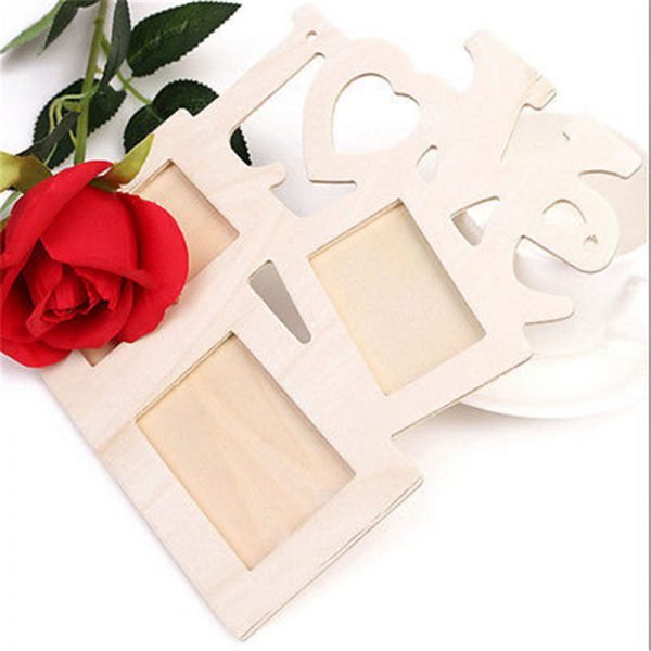 Rectangle Wooden Photo Frame With FAMILY Letter Love English Letter Hanging DIY Picture Frame Art Craft Home Decor - Image 3