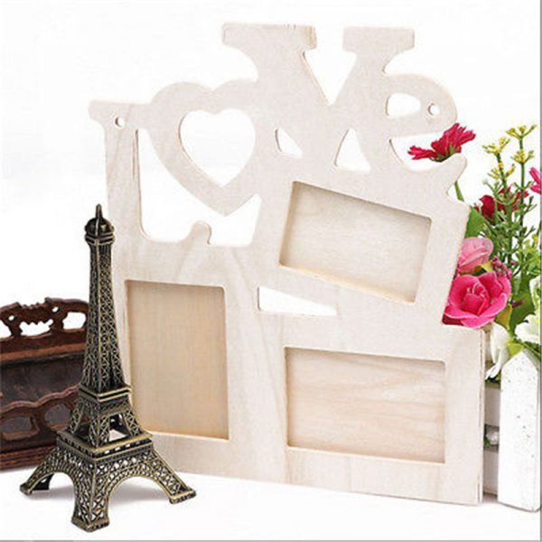 Rectangle Wooden Photo Frame With FAMILY Letter Love English Letter Hanging DIY Picture Frame Art Craft Home Decor - Image 5