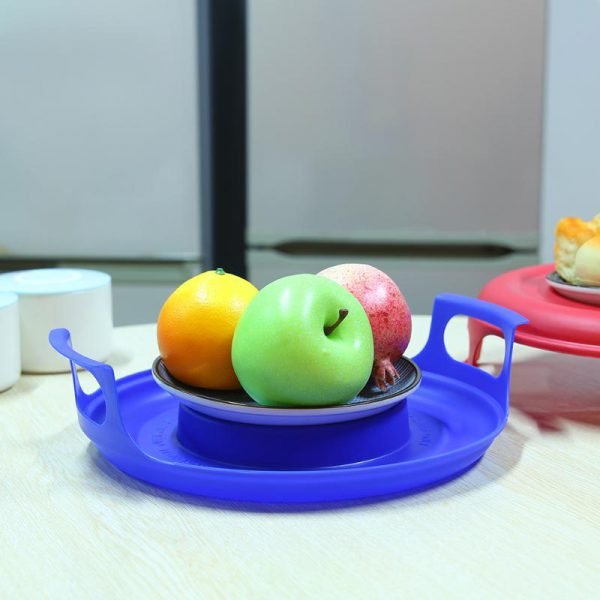 Silicone Microwave Oven Tray Rack Eco-friendly Heat Resistant Insulation Layered Bowl Dish Plate Shelf Cooking Kitchen Supplies - Image 2