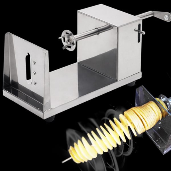 Stainless steel manual Tornado potato cutter Twisted potatoes slicer spiral French Fries cutting chips machine Hot Dog Chopper