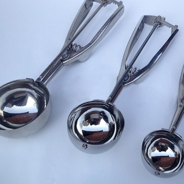 Stainless steel spoon kitchen ice cream mashed potatoes watermelon jelly yogurt cookies spring handle scoop kitchen accessories - Image 2