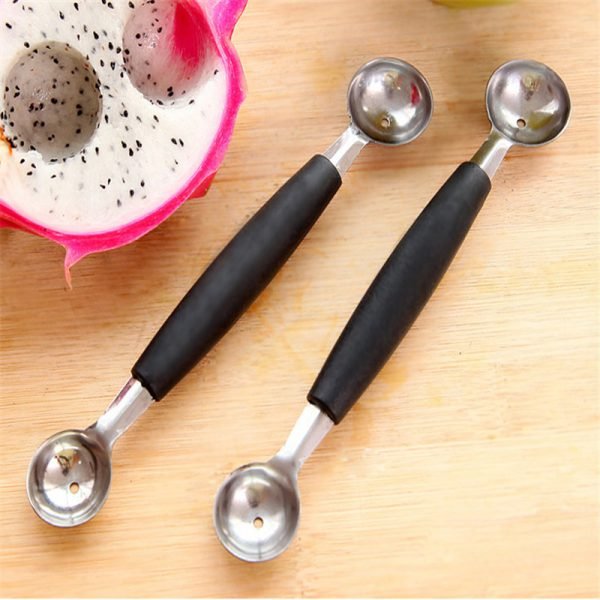 Stalinless Steel Multifunction Dual Double-end Melon Ice Cream Spoon Sorbet Dessert Dig Ball Spoon Fruit Scoop Kitchen Cook Tool - Image 3