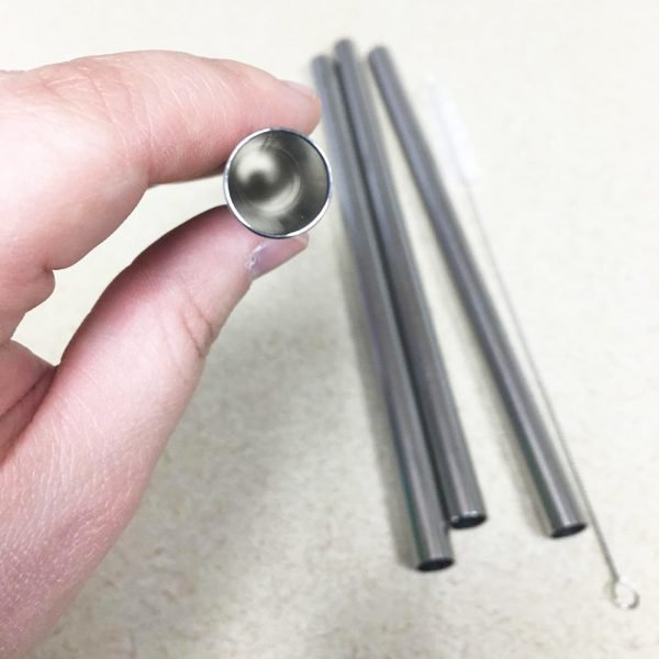 UPORS 4/8Pcs Reusable Drinking Straw High Quality 304 Stainless Steel Metal Straw with Cleaner Brush For Mugs 20/30oz - Image 3
