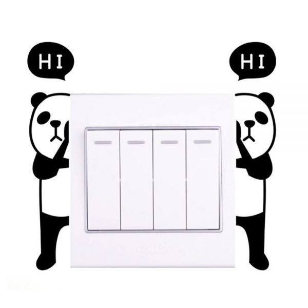 XXYYZZ DIY Funny Cute Sleeping Cat Dog Switch Stickers Wall Stickers Decal Home Decoration Bedroom Living Room Parlor Decoration - Image 5