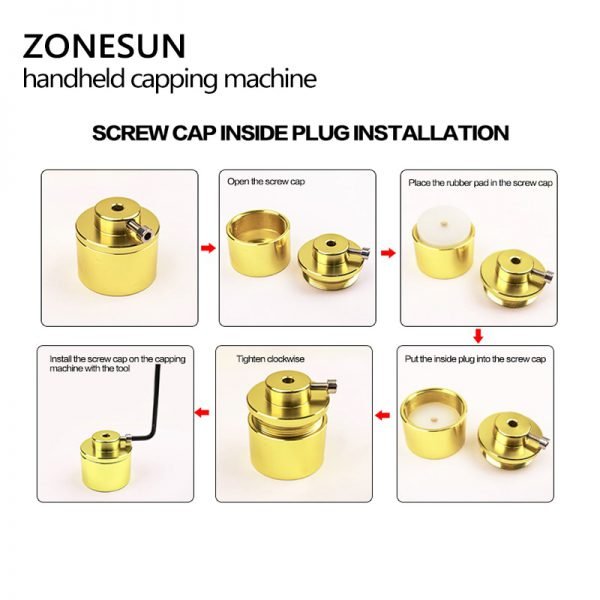 ZONESUN 100% Warranty SG-1550 Portable automatic electric bottle capping machine Cap screwing Machine electric cap sealing - Image 3