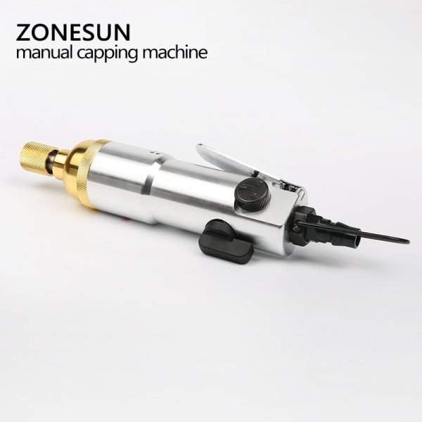 ZONESUN Pneumatic bottle capping machine hand held screwing capping machine manual aircrew driver bottle capper tools - Image 3