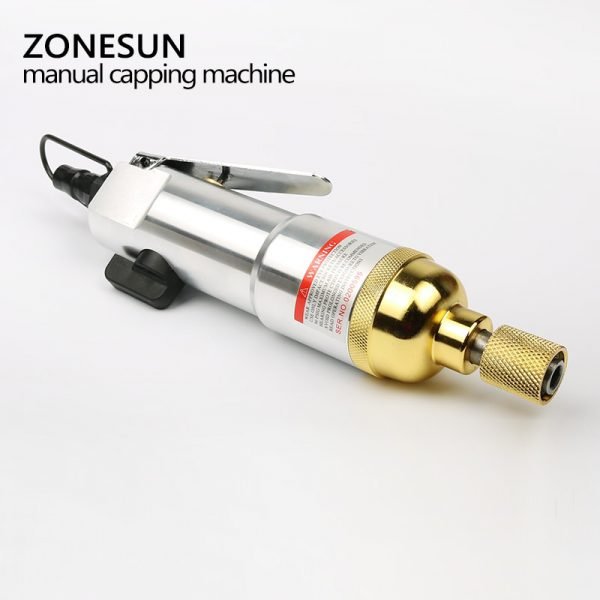 ZONESUN Pneumatic bottle capping machine hand held screwing capping machine manual aircrew driver bottle capper tools - Image 4