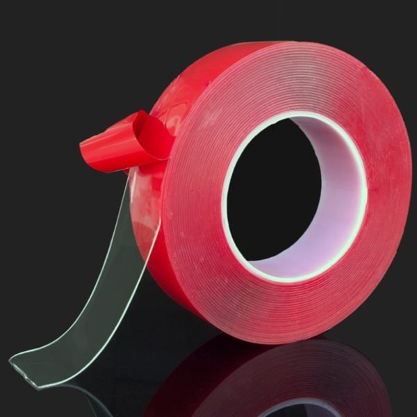 rylybons Red Transparent Silicone Double Sided Tape Sticker For Car High Strength No Traces Adhesive Sticker Living Goods