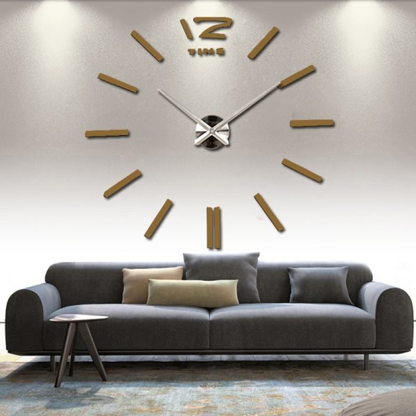 sale wall clock watch clocks 3d diy acrylic mirror stickers Living Room Quartz Needle Europe horloge free shipping - Image 5