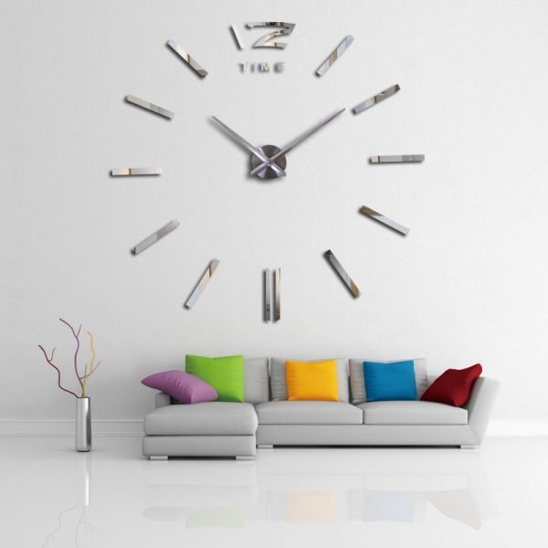 special offer 3d big acrylic mirror wall clock brief diy quartz watch still life clocks home decoration living room stickers - Image 5